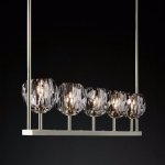 Люстра RH Boule De Cristal Linear Chandelier 5 Nickel ImperiumLoft 240205-22
