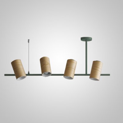 Подвесной реечный светильник BARREL B Green ImperiumLoft 240217-26
