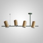 Подвесной реечный светильник BARREL B Green ImperiumLoft 240217-26