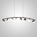 Подвесной реечный светильник CHOIR L8 Brown ImperiumLoft 240258-26