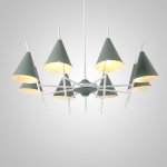 Люстра на штанге CRATER C L8 Green ImperiumLoft 241003-26