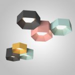 Потолочный светильник HEXAGON A H23 Black ImperiumLoft 241147-26