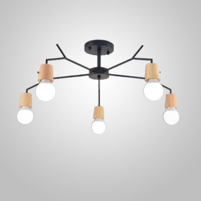 Люстра на штанге LES L5 Black ImperiumLoft 241173-26 Люстра на штанге LES L5 Black ImperiumLoft 241173-26