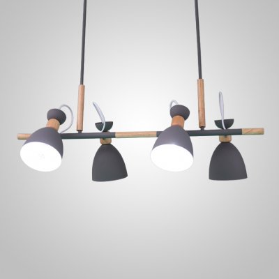 Подвесной реечный светильник TRIF WOOD LONG Grey ImperiumLoft 241204-26