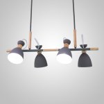 Подвесной реечный светильник TRIF WOOD LONG Grey ImperiumLoft 241204-26