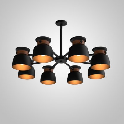 Люстра на штанге LOOP L8 Black ImperiumLoft 241206-26