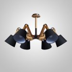 Люстра на штанге MECHANIC L6 Black ImperiumLoft 241221-26