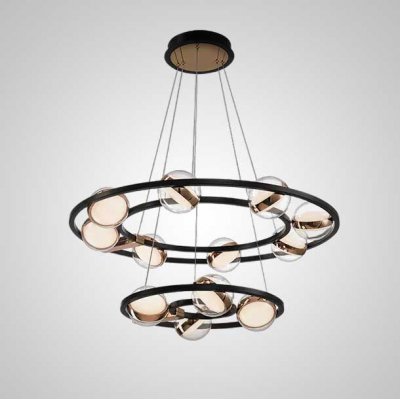 Кольцевые люстры и светильники SATURNA CH D80+48 ImperiumLoft 241299-23