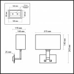Светильник бра с выключателем Odeon light 2421/1W NORTE