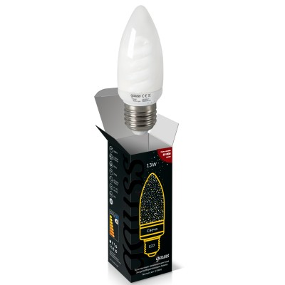 Лампа Gauss 242113 Candle B 13W E27 2700K