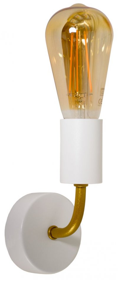 Бра "Винт" 1xE27x60Вт белый, золото 243-102-21W