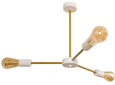 Светильник Светильник "Винт" 3xE27x60Вт белый, золото 243-102-23