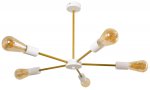 Светильник "Винт" 5xE27x60Вт белый, золото 243-102-25