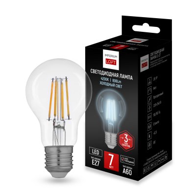 Светодиодная лампа E27 мощность 7W 4200K Transparent от ImperiumLoft ImperiumLoft 243953-26 Светодиодная лампа E27 мощность 7W 4200K Transparent от ImperiumLoft ImperiumLoft 243953-26