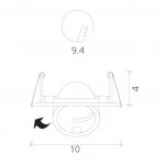 Светильник встраиваемый поворотный GU10 Arte lamp A4009PL-1WH ACCENTO