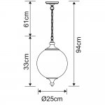Светильник подвесной Arte lamp A3051SP-1AB RIMINI