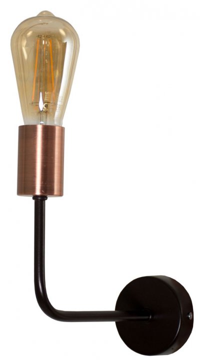 Бра "Граф" 1xE27x60Вт коричневый, медный 246-1915-21