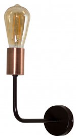 Бра "Граф" 1xE27x60Вт коричневый, медный 246-1915-21