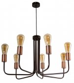 Светильник подвесной "Граф" 7xE27x60Вт коричневый, медный 246-1915-27