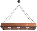 Светильник подвесной "Hout" 6xLEDх3,2Вт состаренное дерево 247-63-36