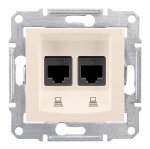 SE Sedna Беж Розетка компьютерная 2-ая RJ45 кат. 5e UTP (SDN4400147)