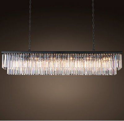 Люстра  RH 1920s Odeon Clear Glass Fringe Black iron 150 ImperiumLoft 248521-22