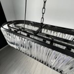 Подвесная Люстра Rh 1920S Odeon Clear Glass Black 180 By Imperiumloft