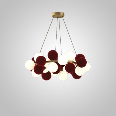 Кольцевые люстры и светильники LATTE D80 Burgundy ImperiumLoft 248577-01