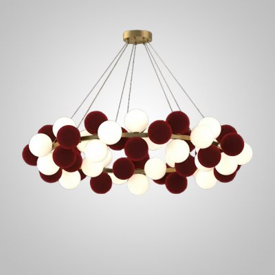 Кольцевые люстры и светильники LATTE D120 Burgundy ImperiumLoft 248579-01