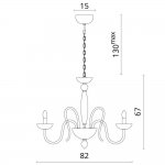 Светильник подвесной Divinare 6004/03 LM-8 PALLADA