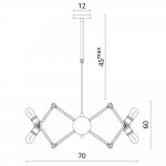 Люстра паук лофт Divinare 3037/03 SP-12 FORMICA