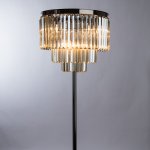 Торшер черный хрустальный Divinare 3002/06 PN-6 NOVA COGNAC