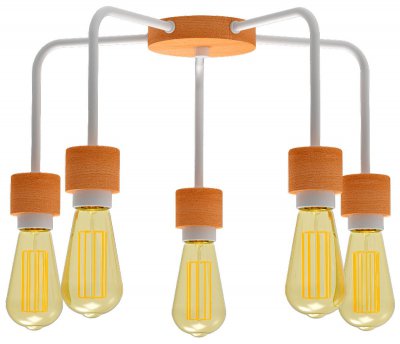 Светильник "Эдисон" 5xE27x60Вт белый 250-711-25