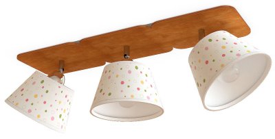 Светильник "Кайли" 3хE27x60Вт орех, горошек 255-71-23