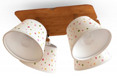 Светильник "Кайли" 4хE27x60Вт орех, горошек 255-71-24