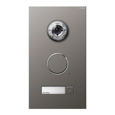 Gira Сталь Дверная видеодомофонная станция на 1 абонента (G255120)