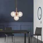Подвесной светильник RAFFIN 4 Transparent Gold