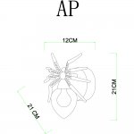 Плафон стекло двойное 90*95мм под резьбу G9 Divinare 1309 SP/ 1308 SP RAGNO