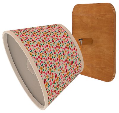 Бра "Кайли" 1хE27x60Вт орех, цветы 256-71-21W