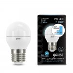Лампа Gauss LED Globe E27 7W 4100K step dimmable