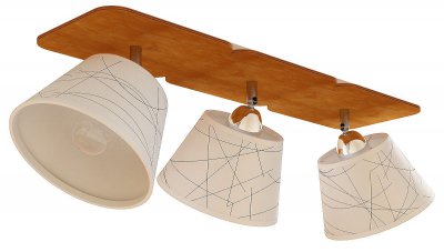 Светильник "Кайли" 3хE27x60Вт орех, геометрия 257-71-23