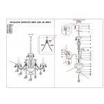 Люстра подвесная Odeon light 3936/8 ATTICA