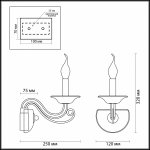 Светильник настенный бра Odeon light 3949/1W FAVOLA