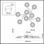Люстра потолочная Odeon light 3965/54L FILZA