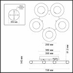 Люстра потолочная Odeon light 3966/65L REGGIO