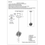 Светильник подвесной DIEGO SP1 GOLD (1580/201) Crystal lux