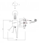 Светильник бра с выключателем Odeon light 2583/1W RIKA GIRL