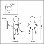 Светильник бра с выключателем Odeon light 2583/1W RIKA GIRL