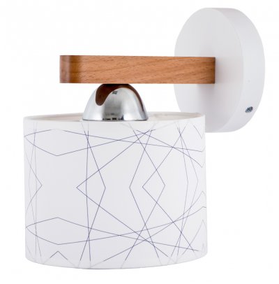 Бра "Белла" 1хE27x60Вт натуральный и белый, геометрия 259-51-21W