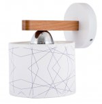 Бра "Белла" 1хE27x60Вт натуральный и белый, геометрия 259-51-21W